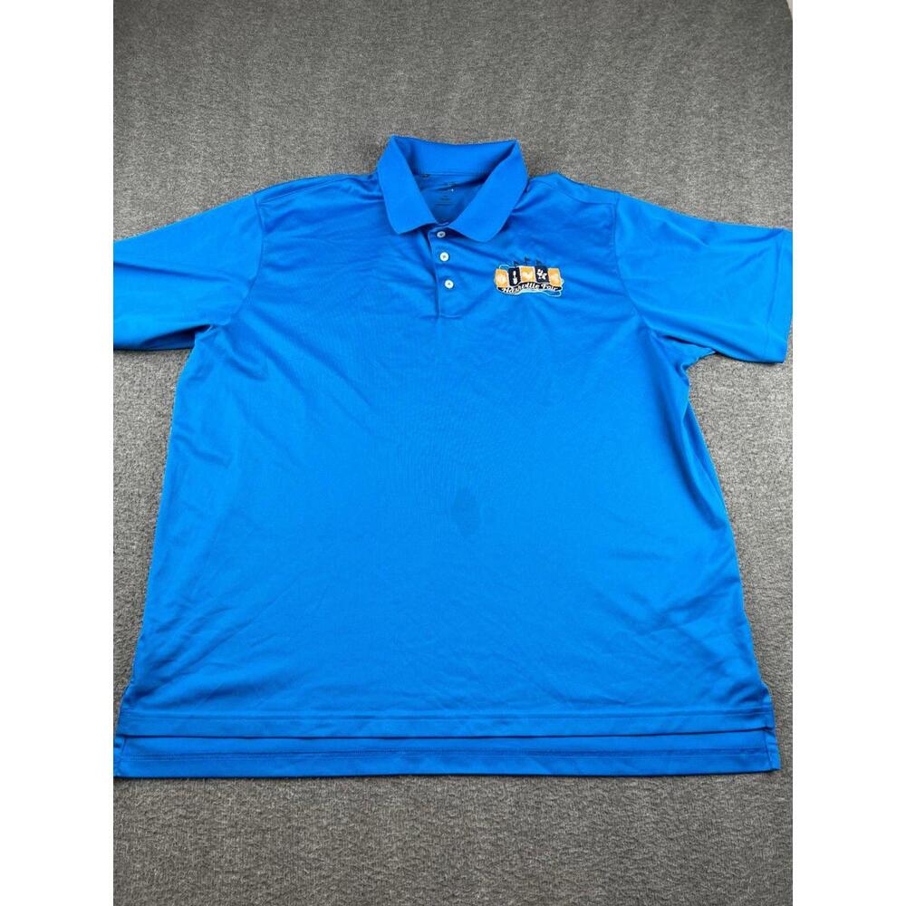 Adidas Men's‎ Blue Polo Shirt with Logo Embroidery Size 3XL